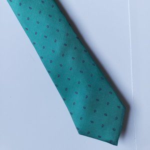 Men's James River Traders Green Print Silk Tie